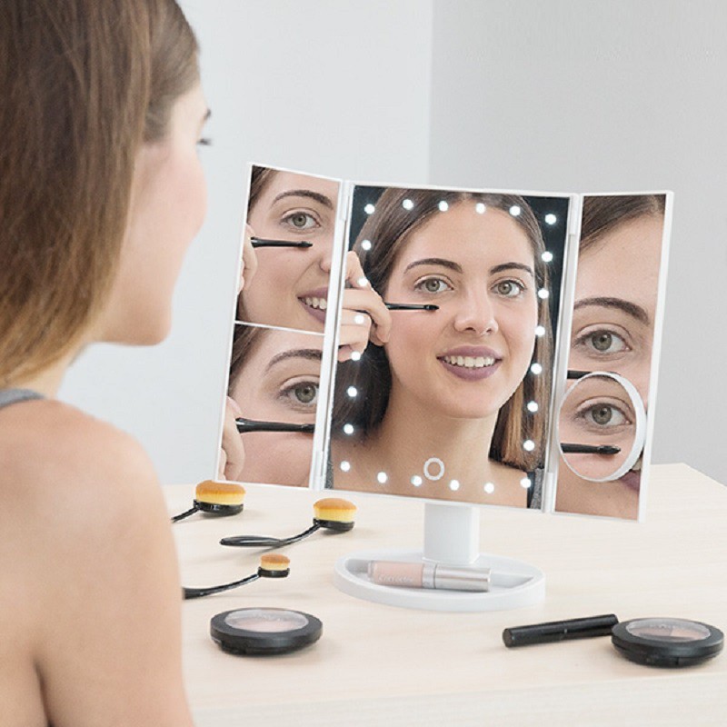 gebouw schild presentatie Make-up Spiegel met LED 4-in-1