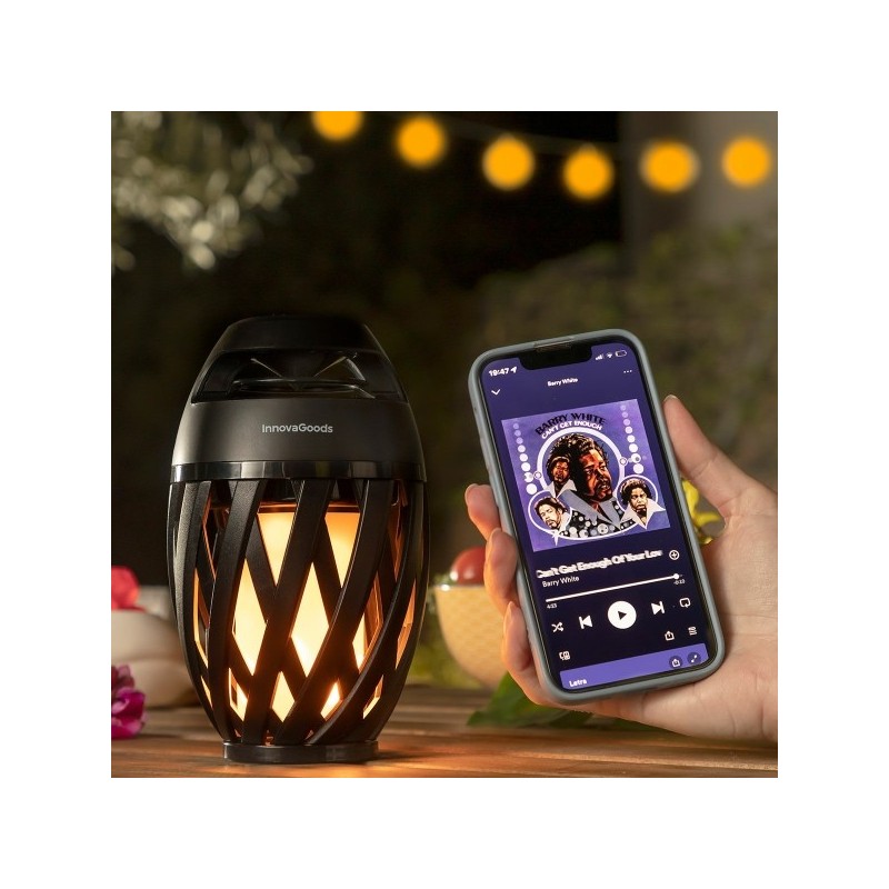 Draadloze Speakerphone met LED-vlameffect Spekkle InnovaGoods Draadloze Speakerphone met LED-vlameffect Spekkle InnovaGoods