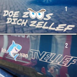 Set Autostickers Ich Haai...